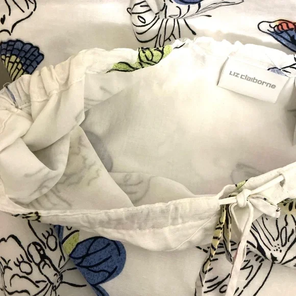 Liz Claiborne White Linen Skirt with Butterfly Print - Picture 9 of 13